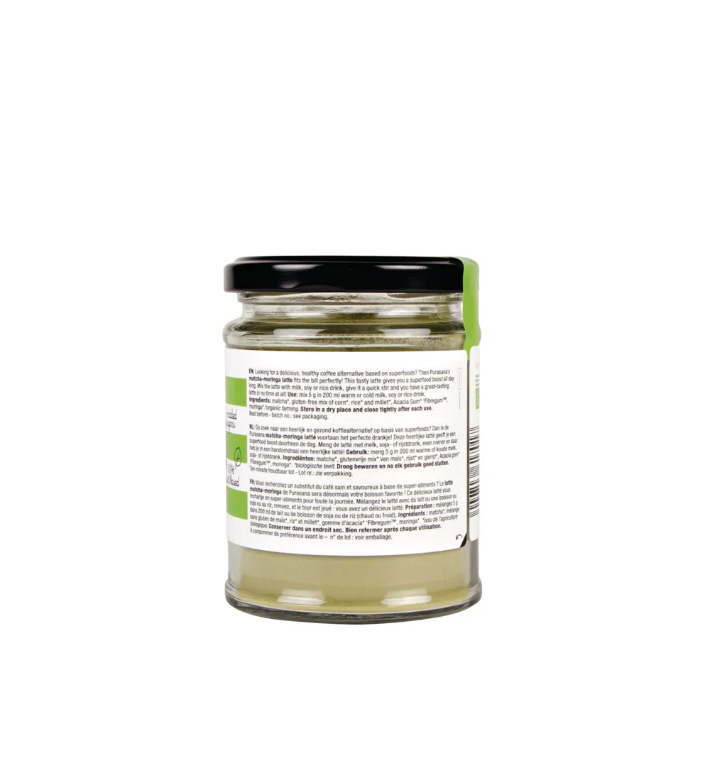 Purasana Latte Matcha Moringa Vegan Bio (120 gr) - image 2
