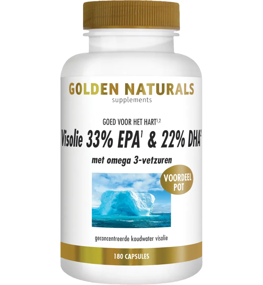 Golden Naturals Visolie 33% Epa 22% Dha (180 Softgels)