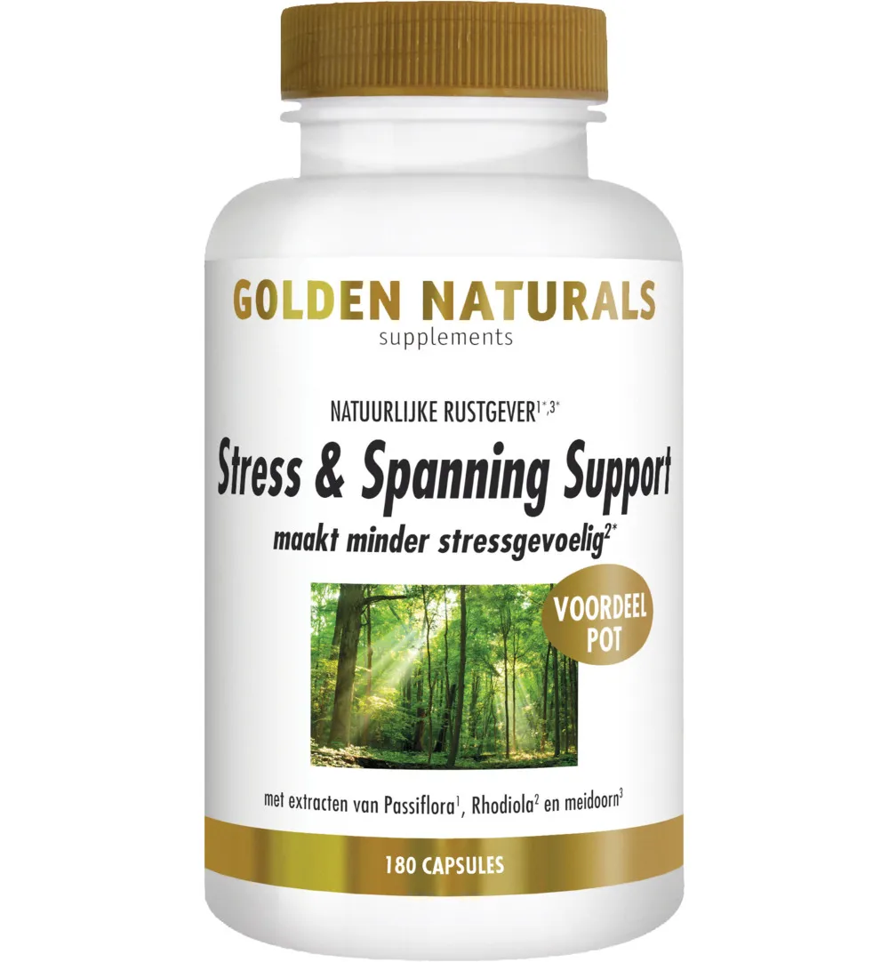 Golden Naturals Stress & spanning support (180 vega capsules)