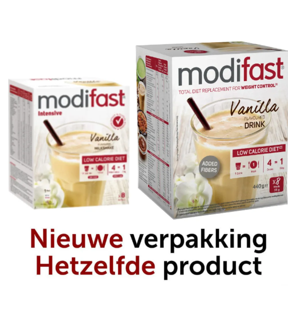 Modifast Intensive Milkshake Vanille (8 Stuks) (440 gr)