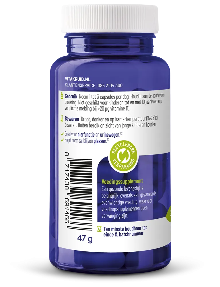 Vitakruid Prostaatformule Oa Zaagpalm, Brandnetel & Zink (60 vega capsules)