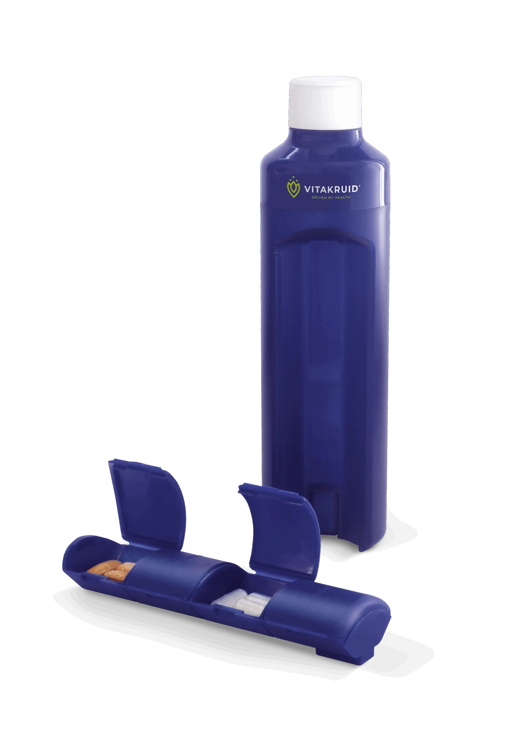 Vitakruid Waterfles & Pillendoos in Één (1 stuk)