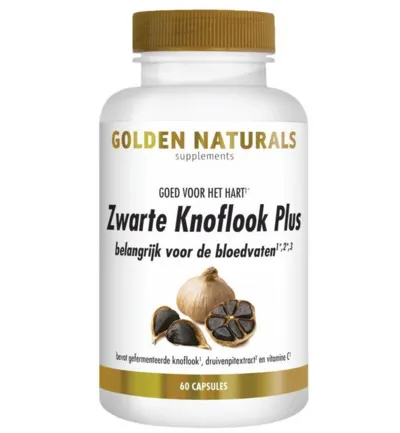 Golden Naturals Zwarte knoflook plus (60 capsules)