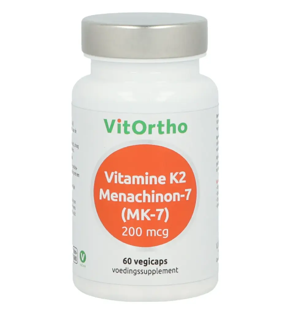 VitOrtho Vitamine K2 menachinon 7 200mcg (60 vega capsules)