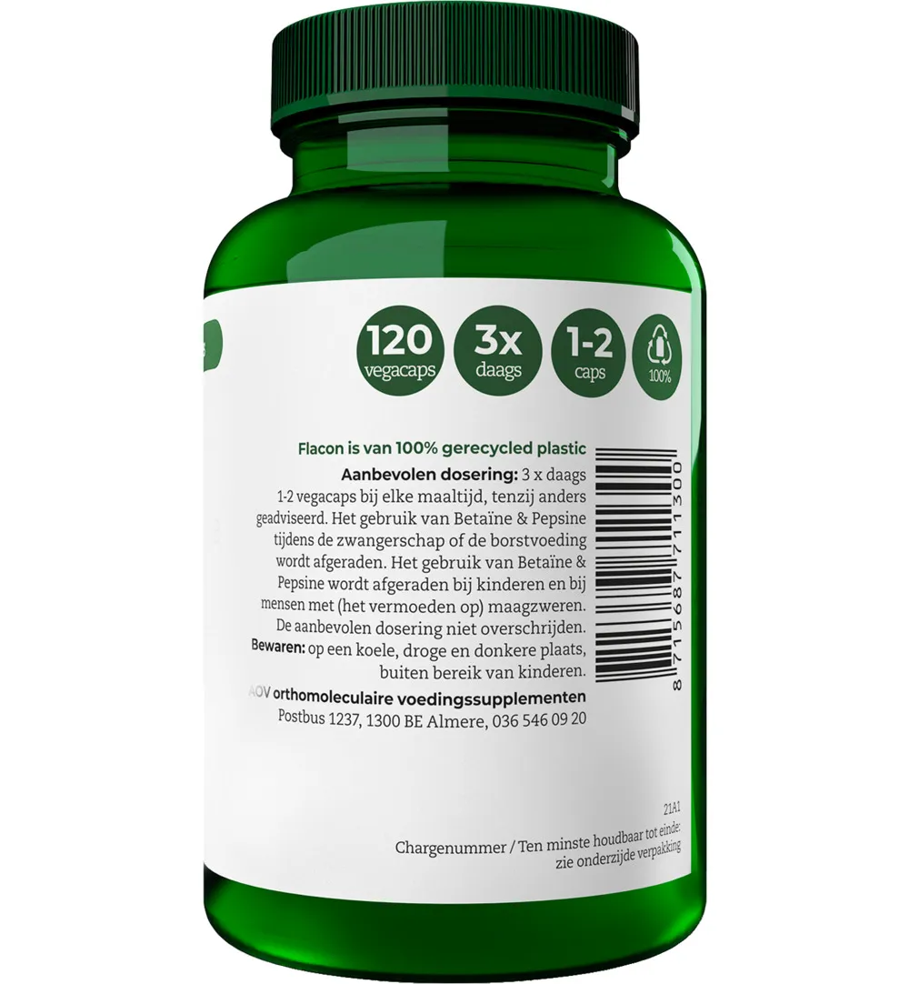 Aov 1130 Betaine Pepsine (120 vega capsules)