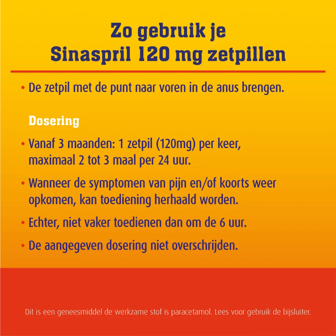 Sinaspril 120mg (10 zetpillen) - image 4