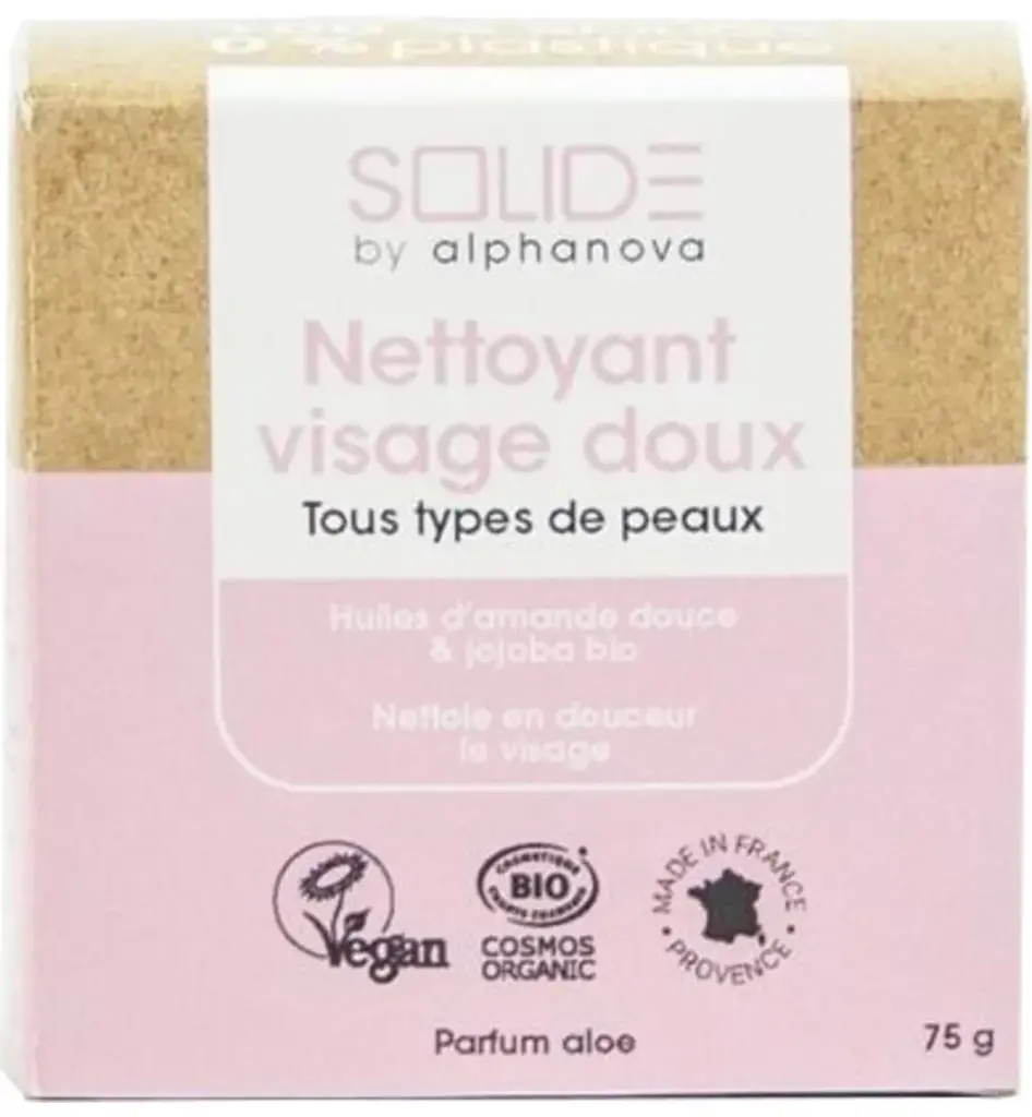 Alphanova Solide Gezichtsreiniger blok (75 gr)