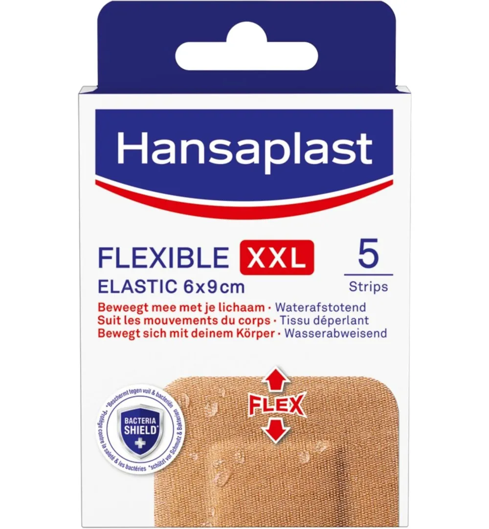 Hansaplast Flexible XXL 6 x 9 cm (5 stuks)