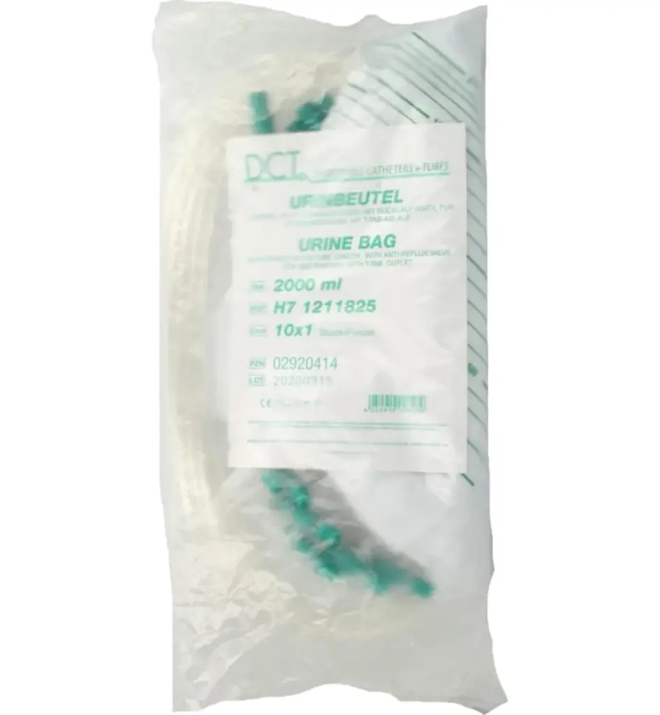 Mediware Dct Urinebedzak 2 Liter + Slang 90 Cm (10 stuks)