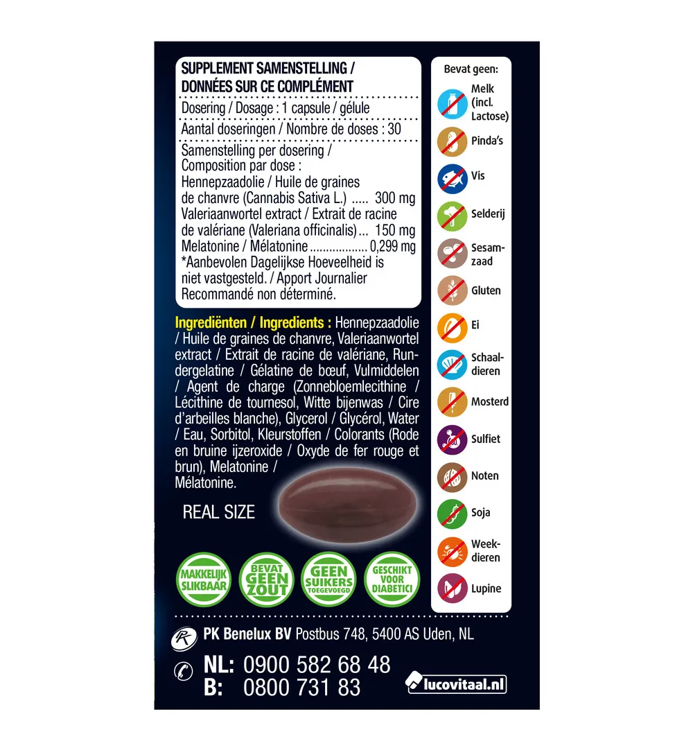 Lucovitaal Cannabis Sativa & Valeriaan (30 capsules) - image 2