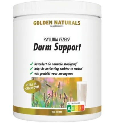 Golden Naturals Darm Support Psyllium Vezels (250 gr)