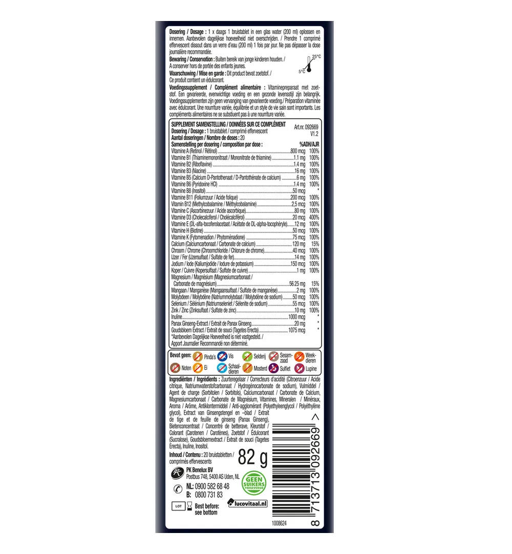 Lucovitaal Multi 65+ (20 bruistabletten)