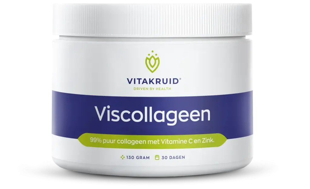Vitakruid Viscollageen 99% Puur Collageen Vitamine C & Zink (130 gr)