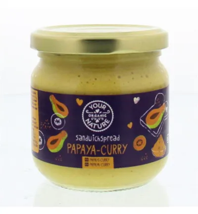 Your Organic Nature Sandwichspread Papaya-Curry Bio (180 gr)
