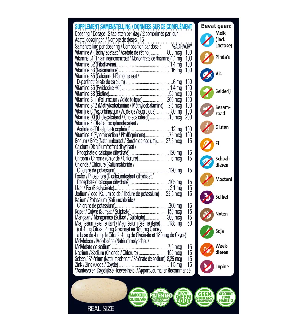Lucovitaal Magnesium, Vitaminen & Mineralen Compleet (30 tabletten) - image 2