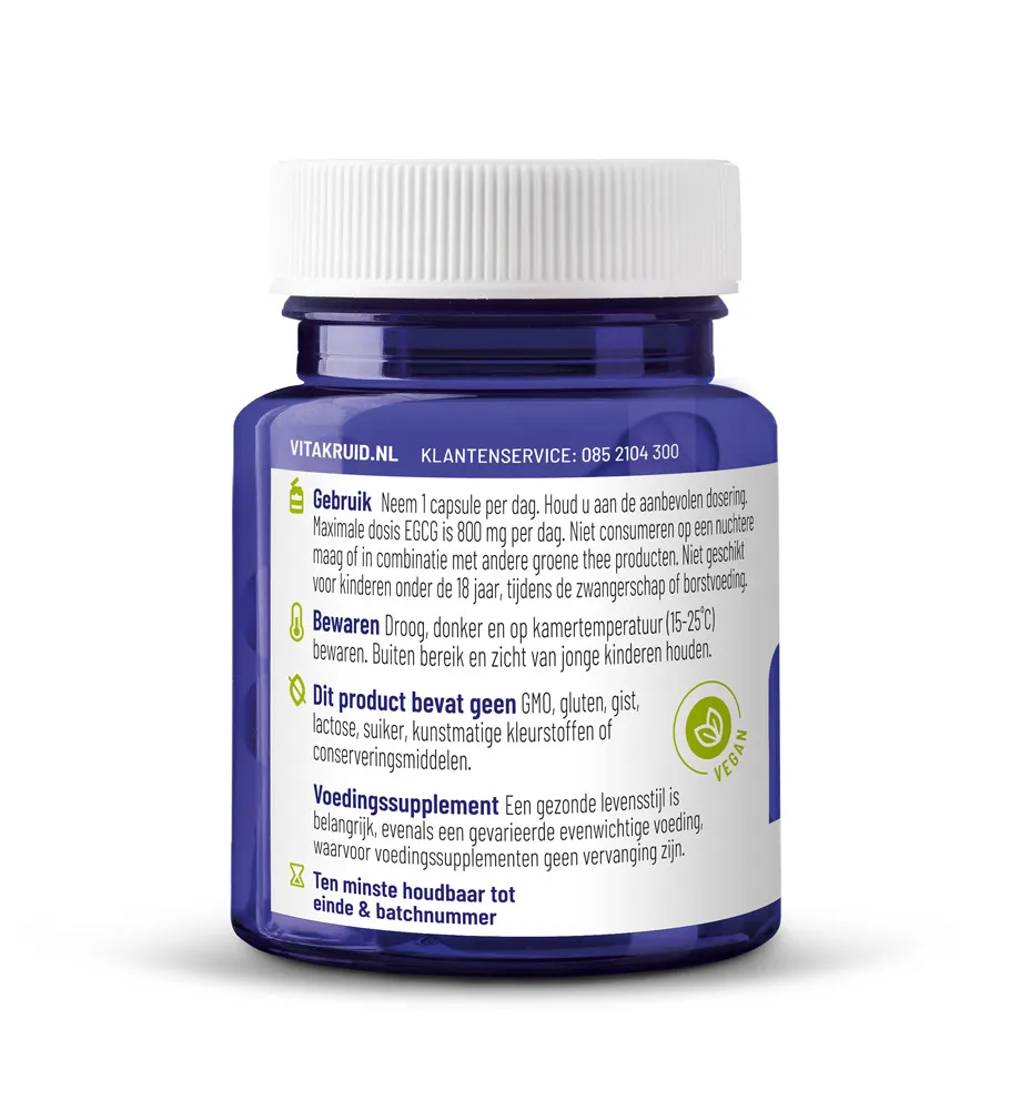 Vitakruid Saffraan 28 mg (Affron®) & L-Theanine Groene Thee (30 vega capsules) - image 2