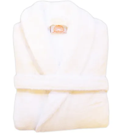 Mattisson Badjas White Biokatoen Maat L (1 stuk)