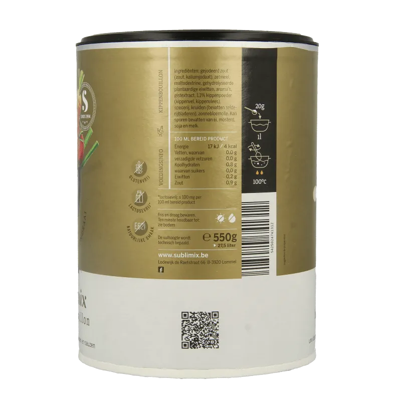 Sublimix Kippenbouillon Glutenvrij (550 gr)