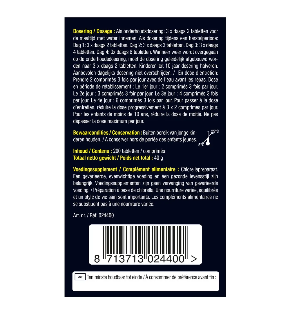 Lucovitaal Chlorella 100% Puur (200 tabletten) - image 6