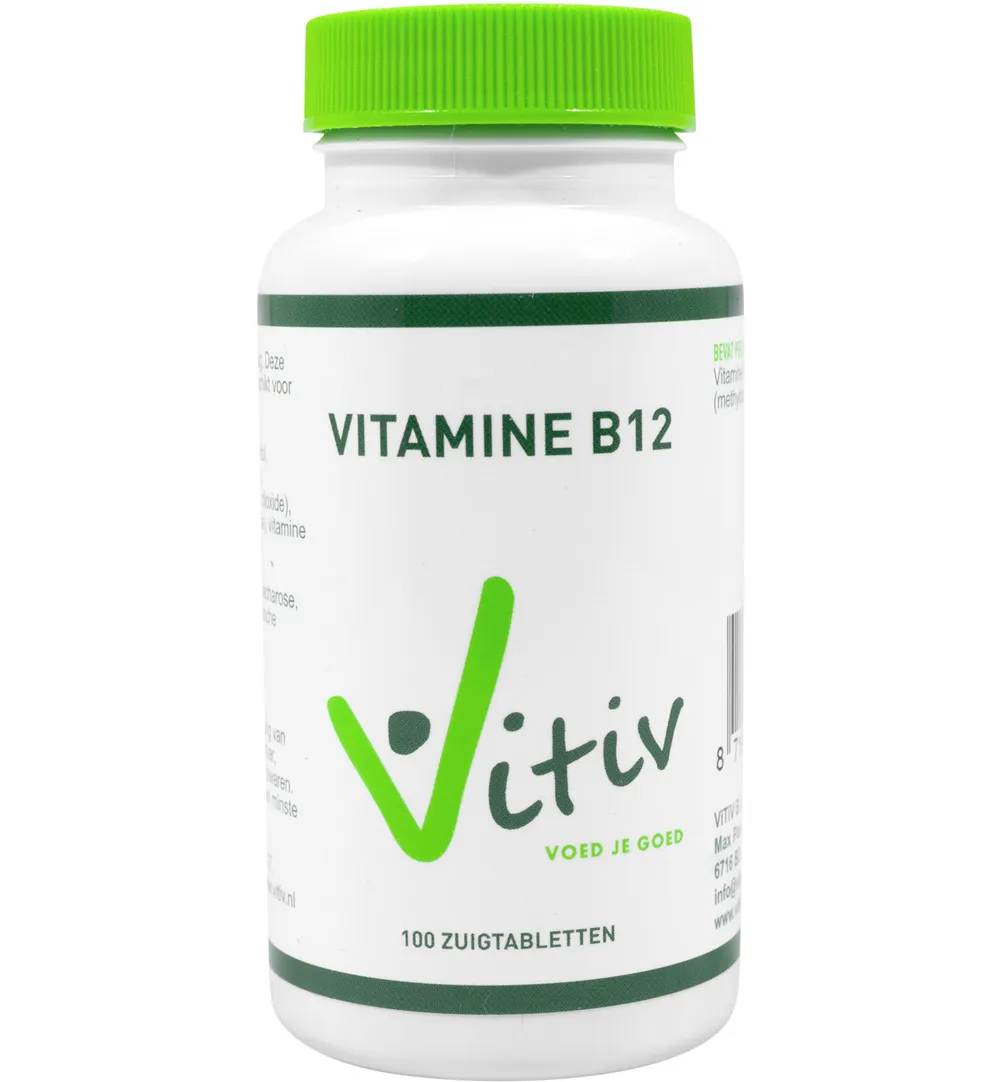 Vitiv Vitamine B 12 Methycobalamine (100 zuigtabletten)