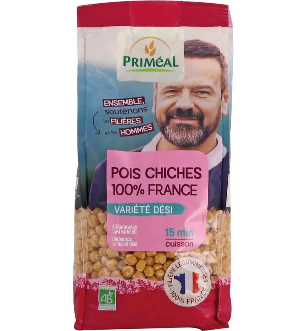 Priméal Kikkererwten Desi Uit Frankrijk Bio (500 gr)