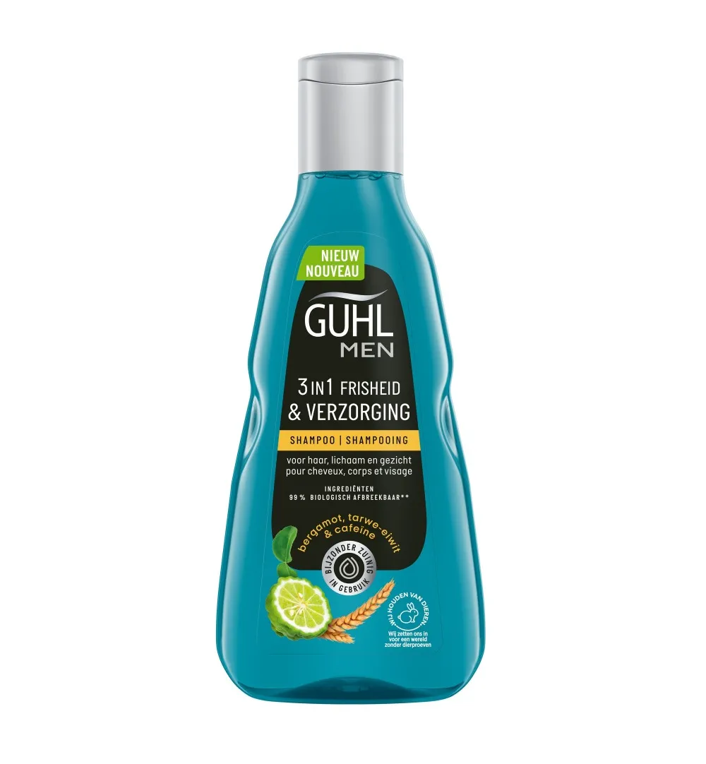 Guhl Man 3-in-1 frisheid & verzorging shampoo (250 ml)