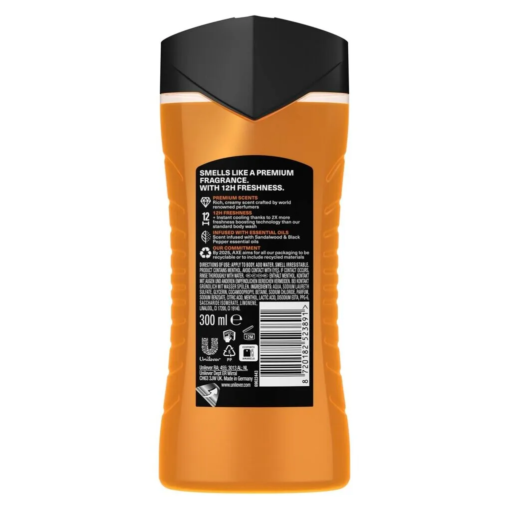 Axe Showergel copper santal (300 ml)