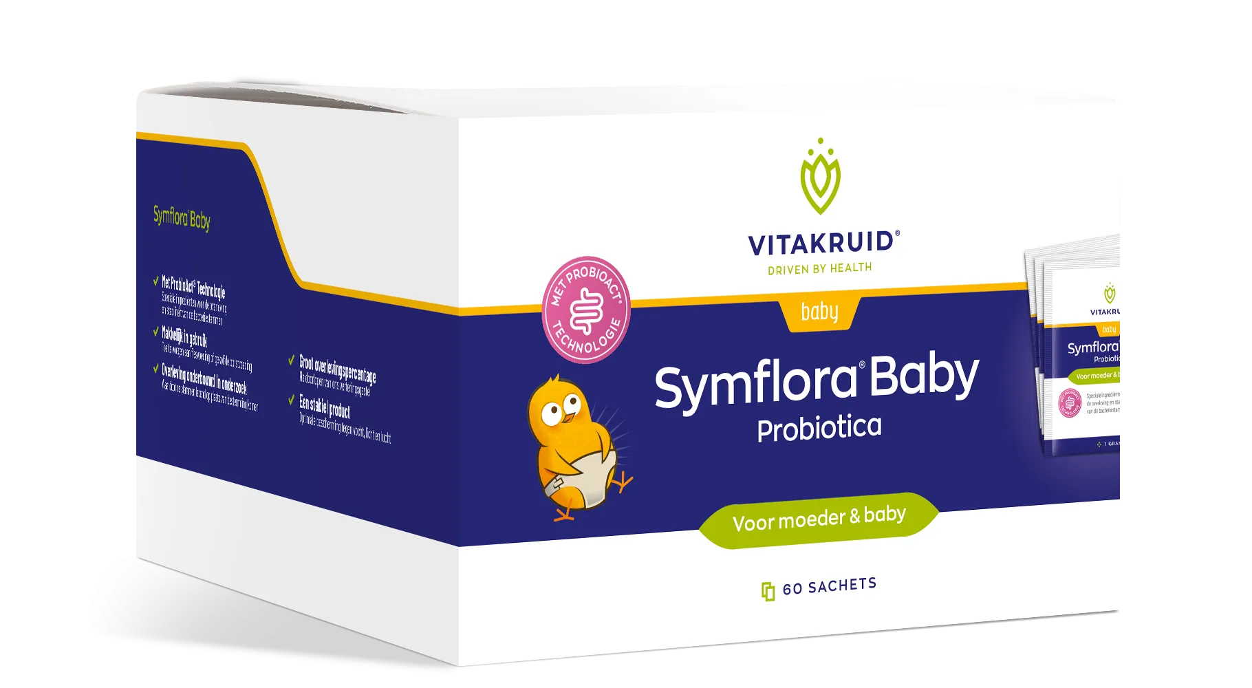 Vitakruid Symflora® Baby Probiotica voor Moeder & Baby (60 zakjes)