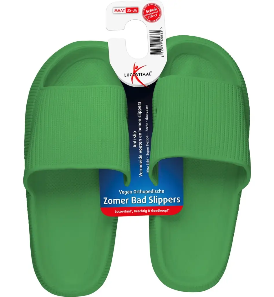Lucovitaal Orth. Badslippers 35-36 Groen (1 paar)