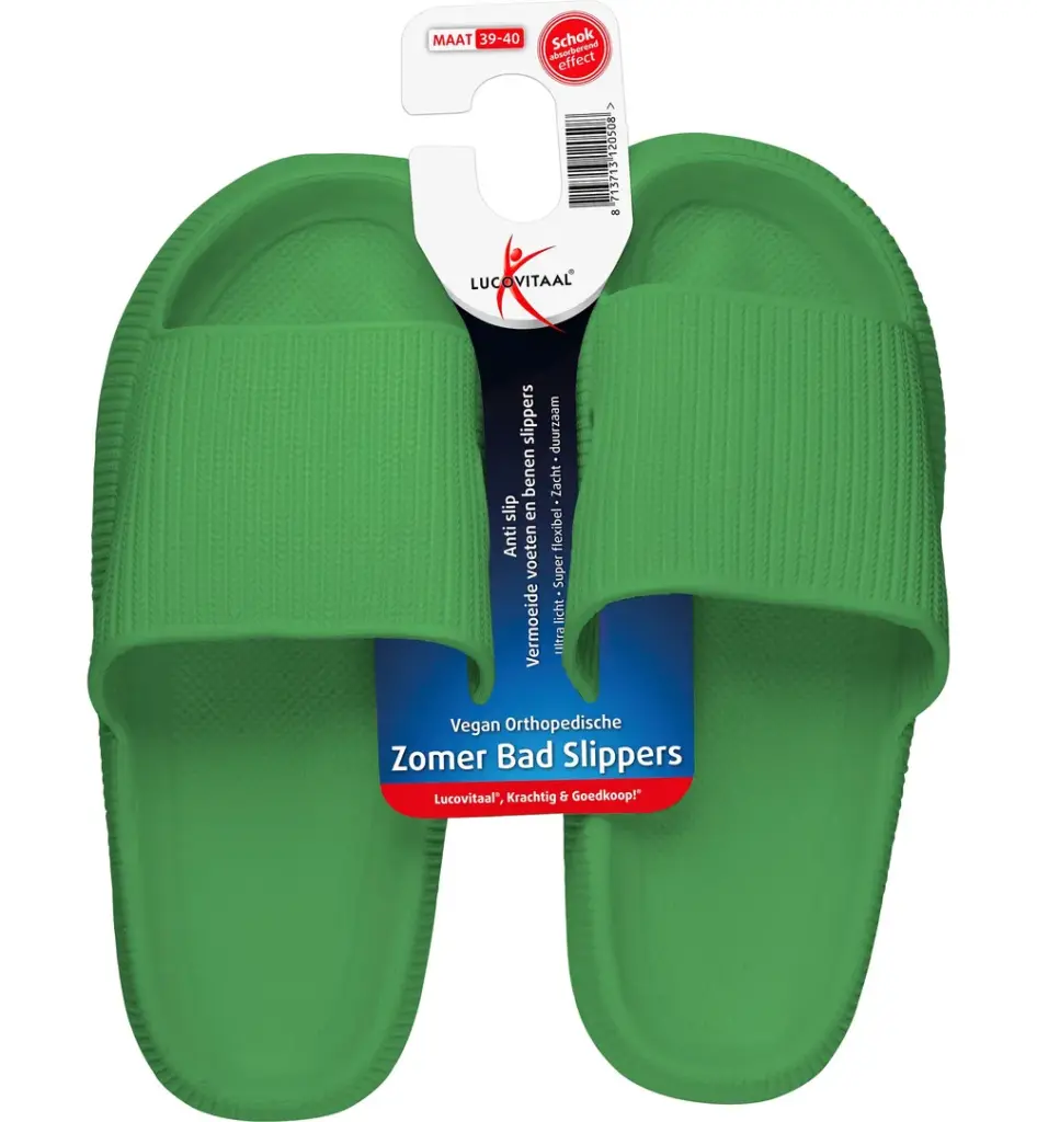 Lucovitaal Orth. Badslippers 39-40 Groen (1 paar)