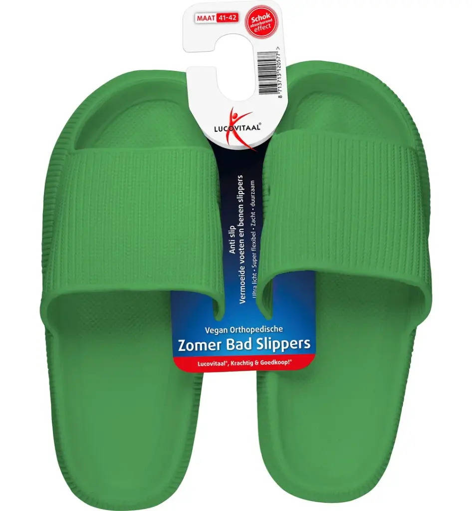 Lucovitaal Orth. Badslippers 41-42 Groen (1 paar)