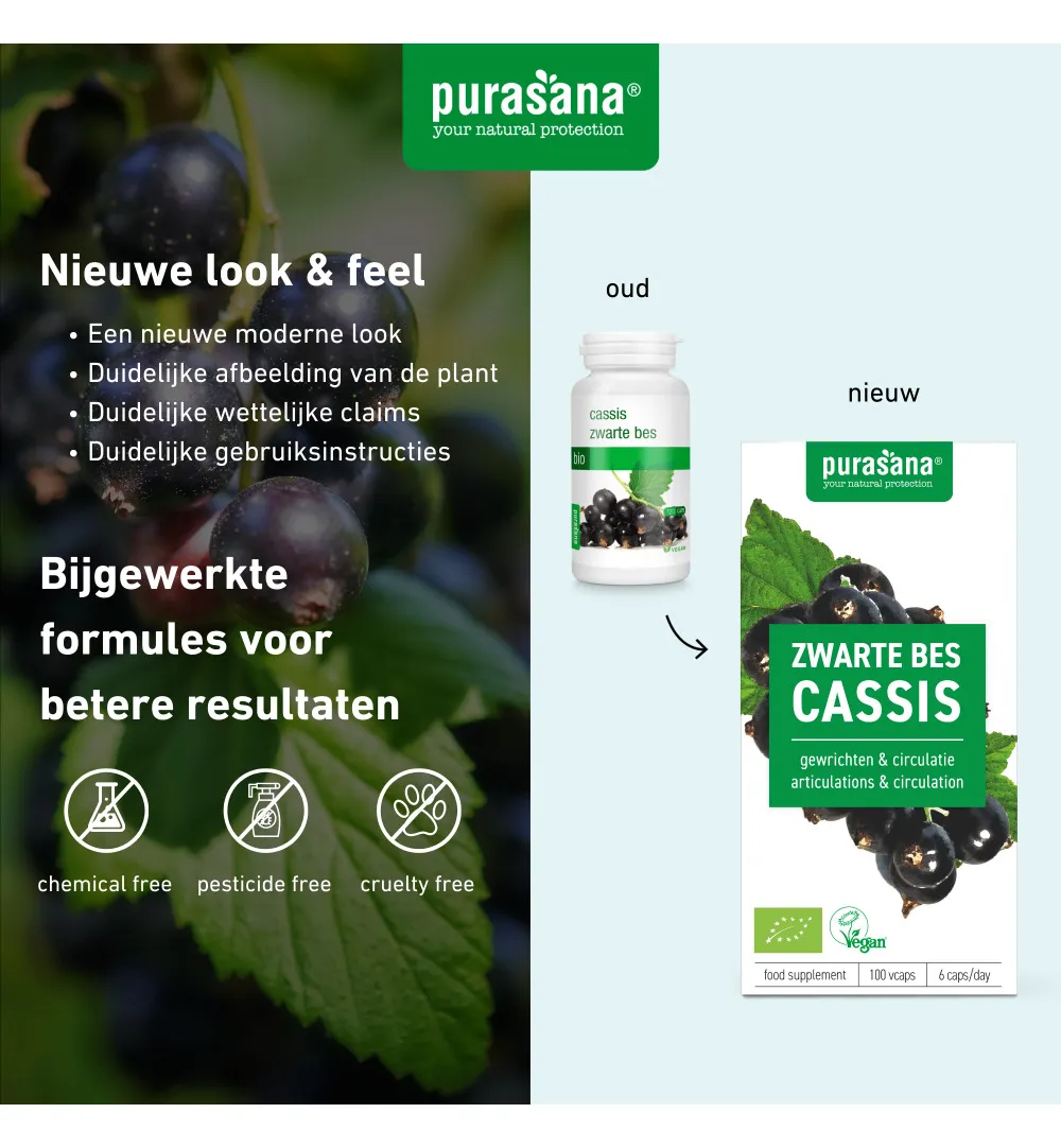 Purasana Zwarte Bes 300 Mg Bio (100 vega capsules) - image 7