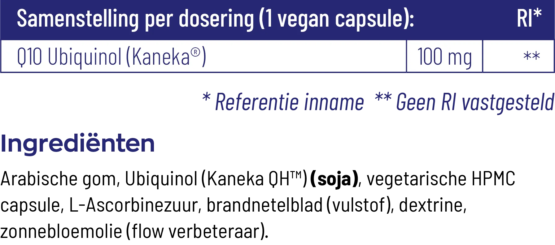 Vitakruid Co-Enzym Q10 Ubiquinol Actieve Vorm Kaneka® 100 mg (90 vega capsules) - image 3