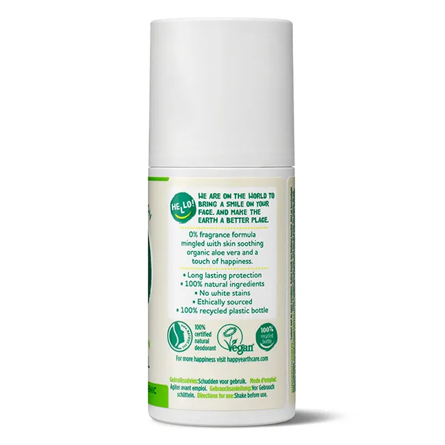 Happy Earth Pure deodorant roll-on unscented (75 ml) - image 2