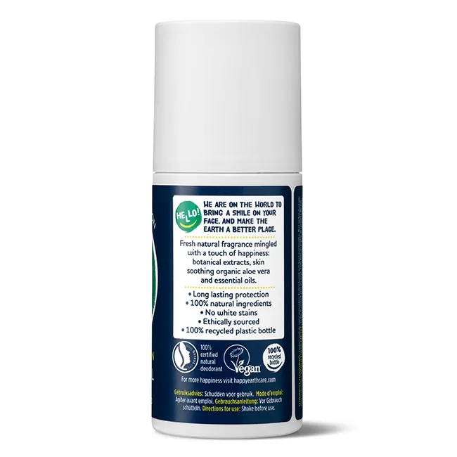 Happy Earth Pure deodorant roll-on men protect (75 ml)