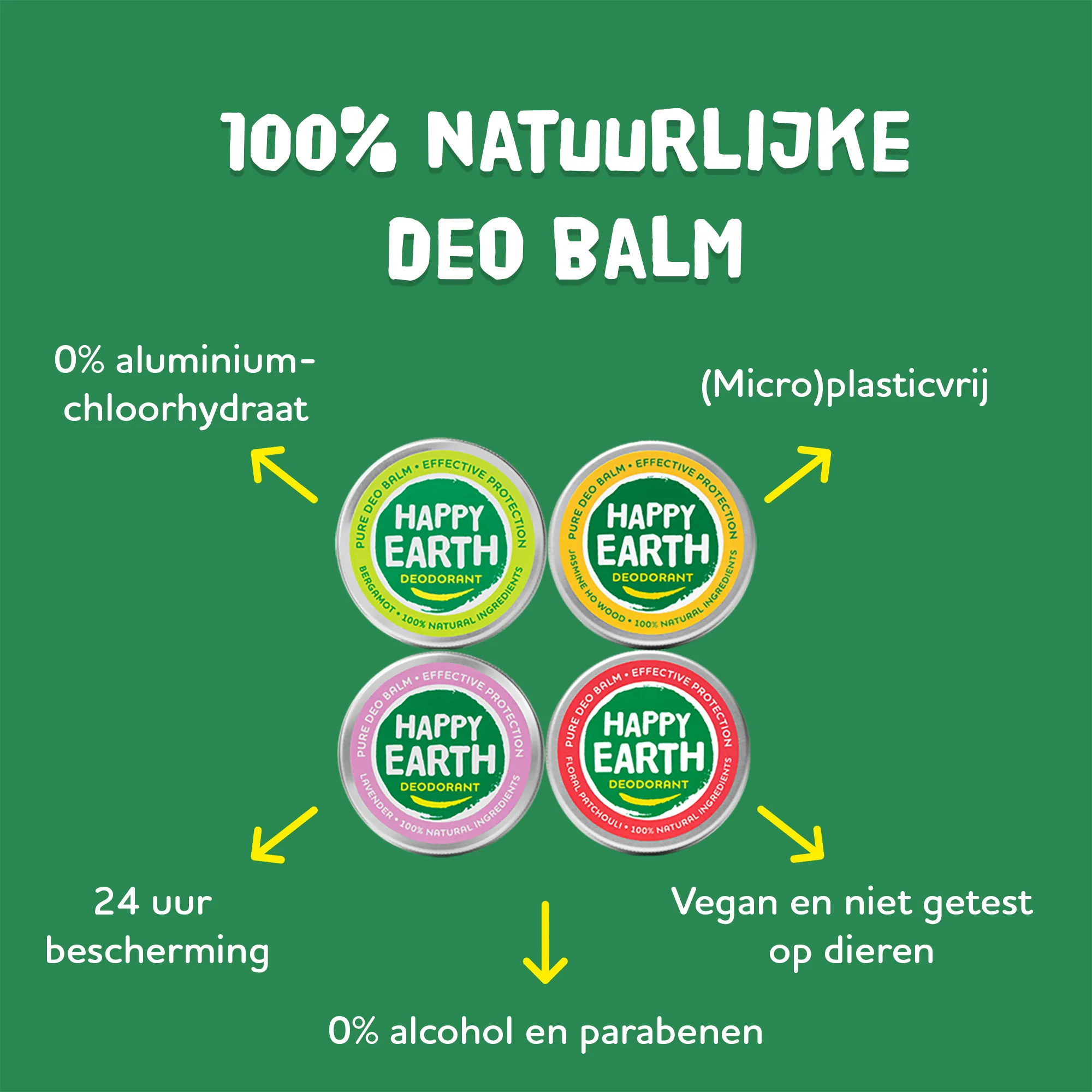 Happy Earth Pure deodorant balm bergamot (45 gr) - image 3