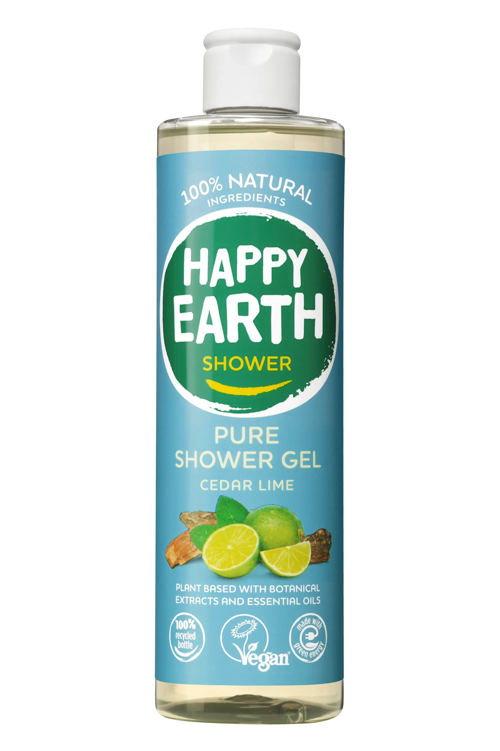 Happy Earth Pure showergel cedar lime (300 ml)
