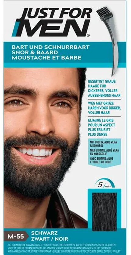 Just For Men Snor & Baard Zwart M55 (28 gr)