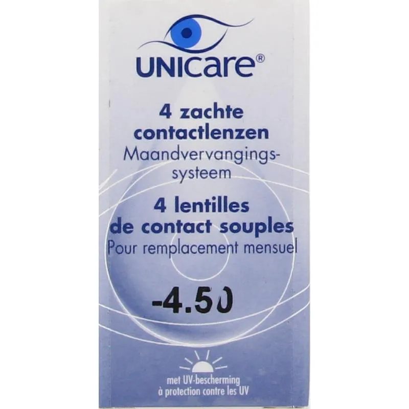 Unicare Maandlenzen -4.50 (4 stuks)