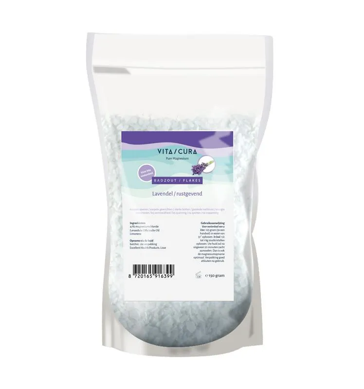 Vitacura Magnesium Zout Flakes Lavendel (150 gr)