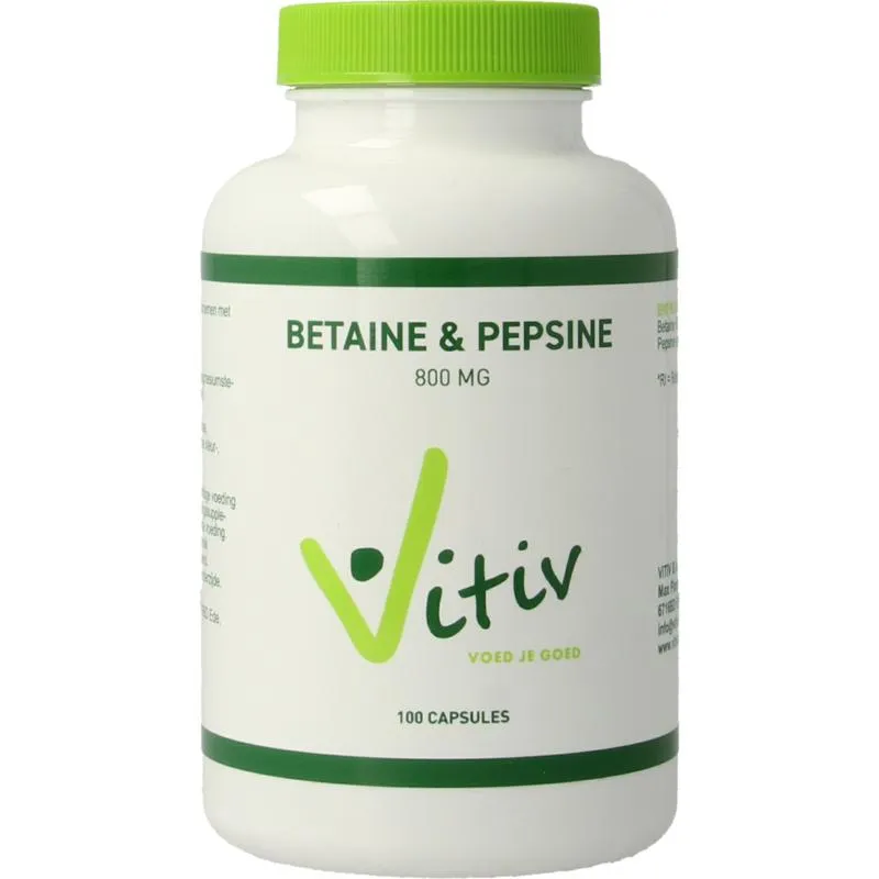 Vitiv Betaine Hcl & Pepsine (100 capsules)