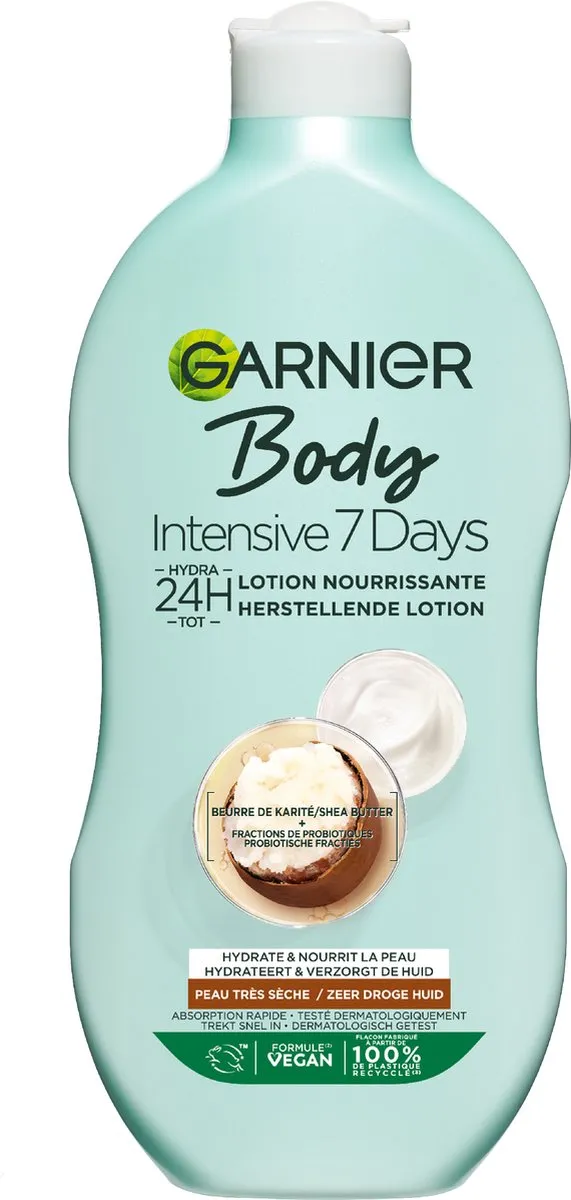Garnier Body Intensive 7 Days Verzorgende Bodylotion Met Kariteboter + Probiotica (400 ml)
