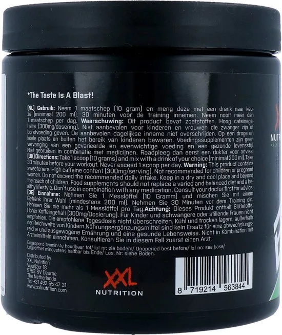 XXL Nutrition Blast Pre Workout green Apple (300 gr)