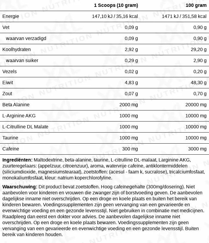 XXL Nutrition Blast Pre Workout green Apple (300 gr) - image 2