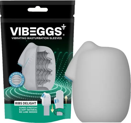 Vibeggs Ribs Delight Vibrerende Masturbatie Sleeve (1 stuk)