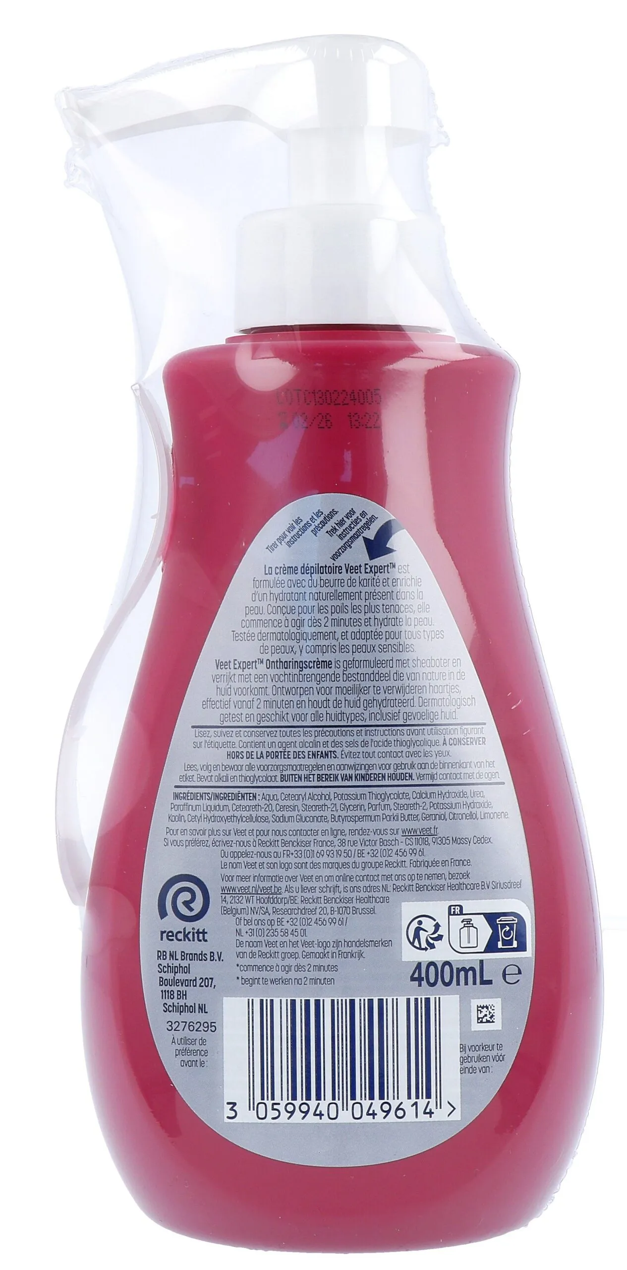 Veet Expert Ontharingscrème Pomp (400 ml)