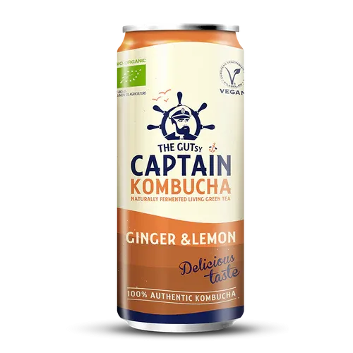 The Gutsy Captain Kombucha Ginger Lemon BIO (250 ml)
