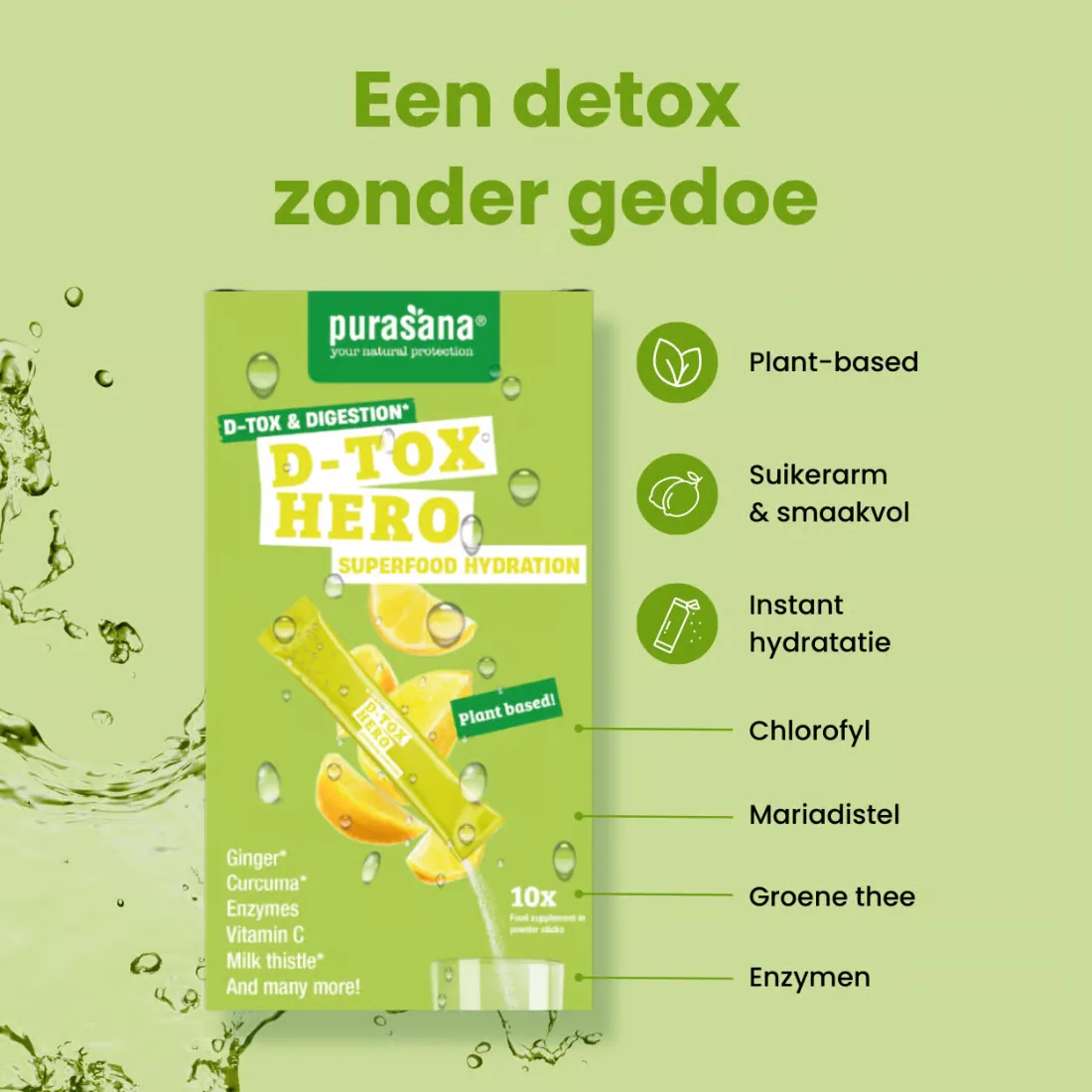 Purasana Hydration Superfoods D-Tox Hero (45 gr) - image 2