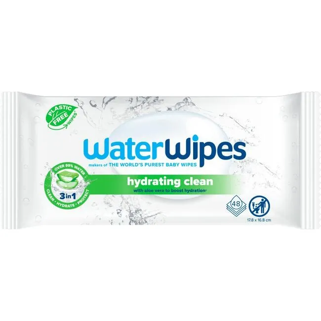 Waterwipes Hydrating Clean Doekjes (48 stuks)