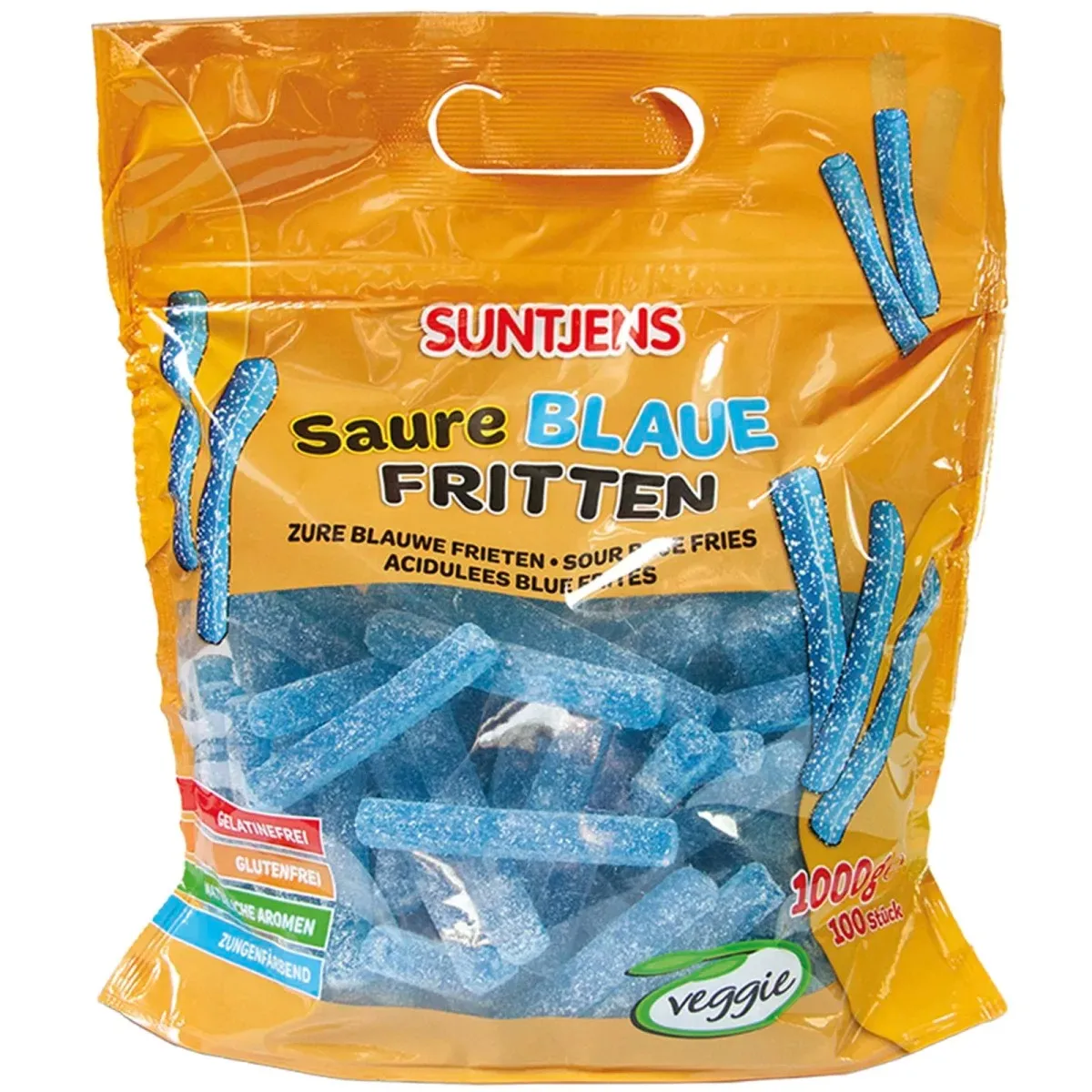 Suntjens Zure Blauwe Frieten (1000 gr)